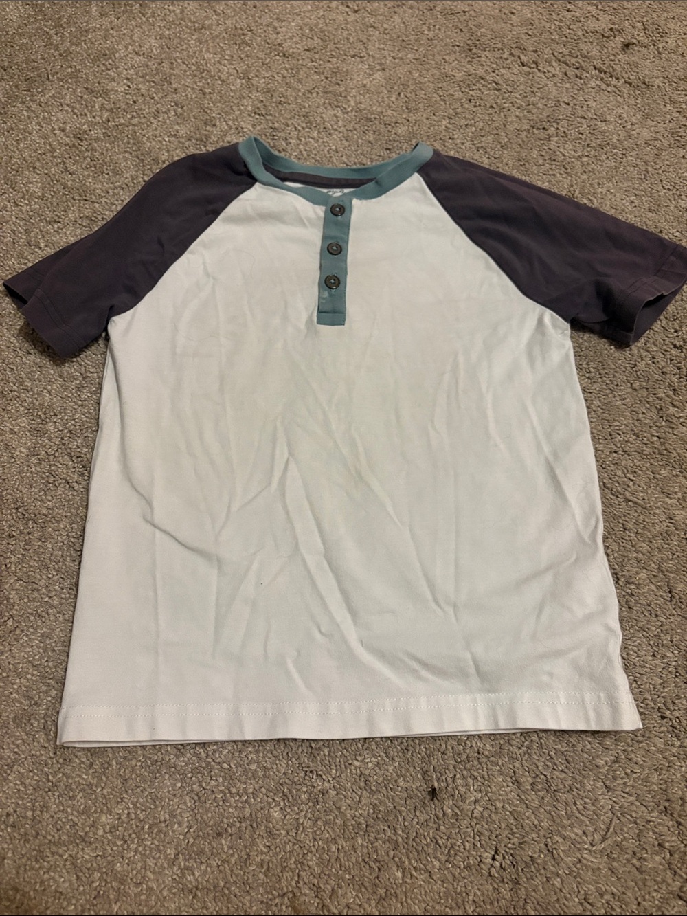 Tommy Bahama White Tee with Slate Blue Trim